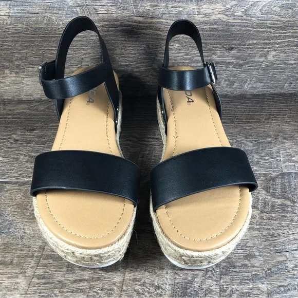 Open Toe Buckle Ankle Strap Espadrille (CLIP-S) - Picture 7 of 9